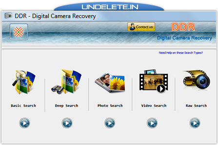 Digital Camera Data Recovery Software Screenshot