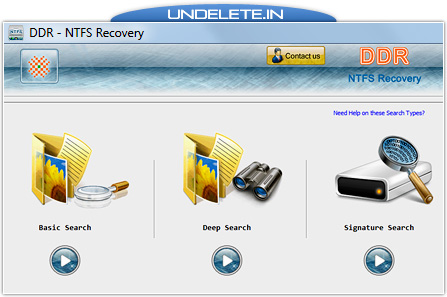 Windows NTFS Partition Data Recovery Software Screenshot