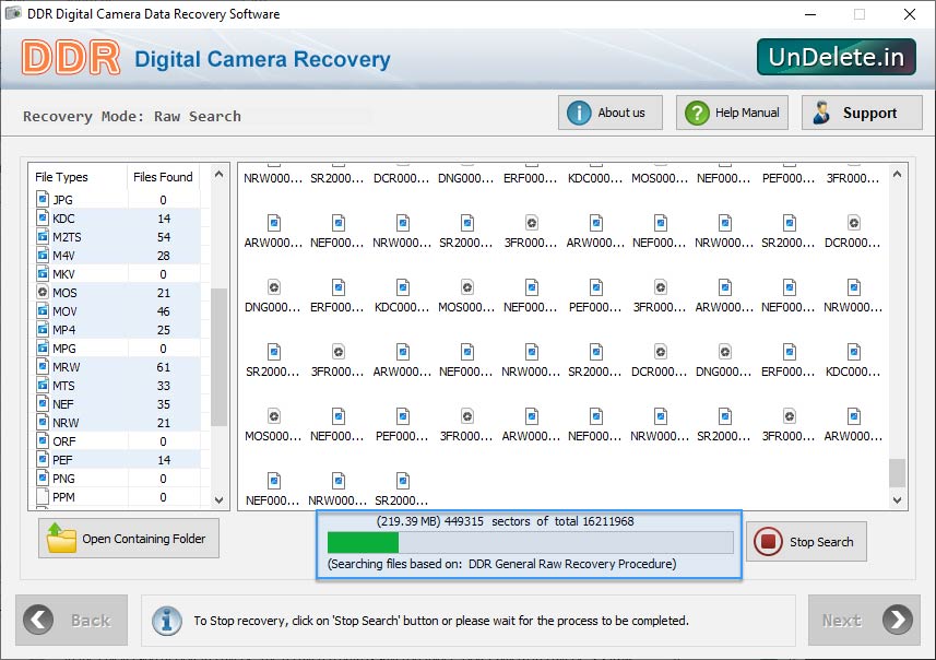 DDR Thorough Scanning Algorithm