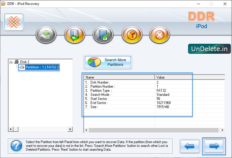 Select the partition