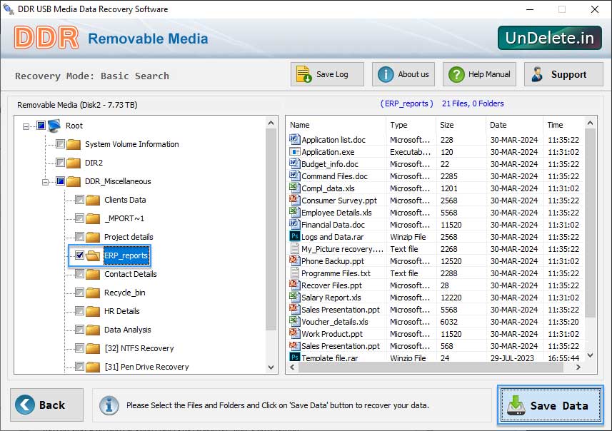 save left panel Directories